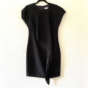 NWT Trina Turk Fringe Little Black Cocktail Dress